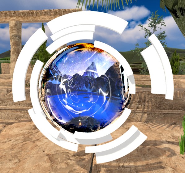لقطة قريبة لبوابة Breakroom Teleport Portal معدّة في منطقة Delphi.